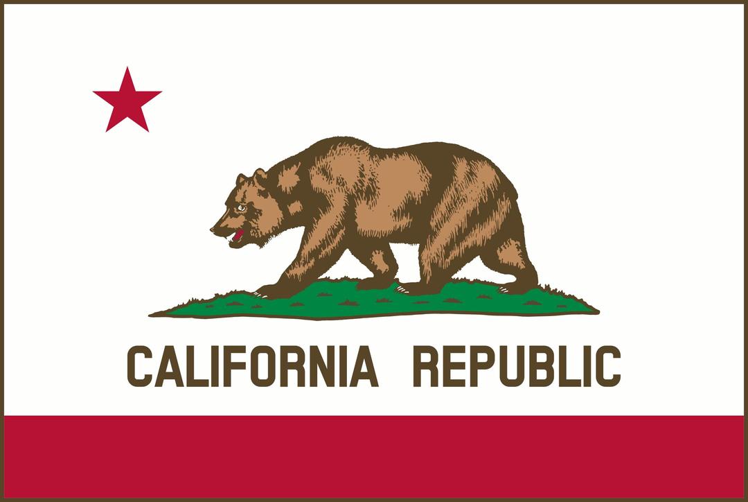 Flag of California (thick border) png transparent