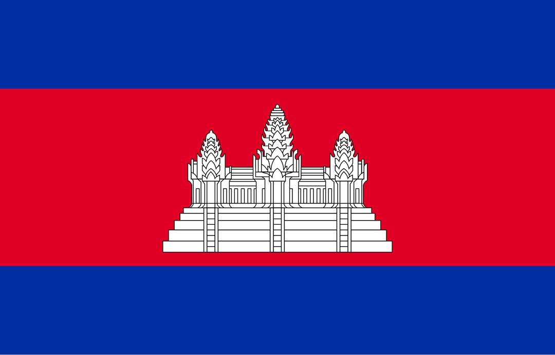 Flag of Cambodia png transparent