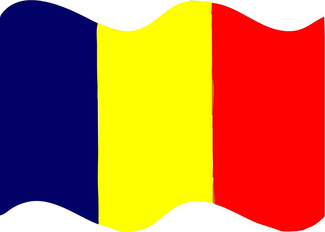 Flag of Chad wave png transparent