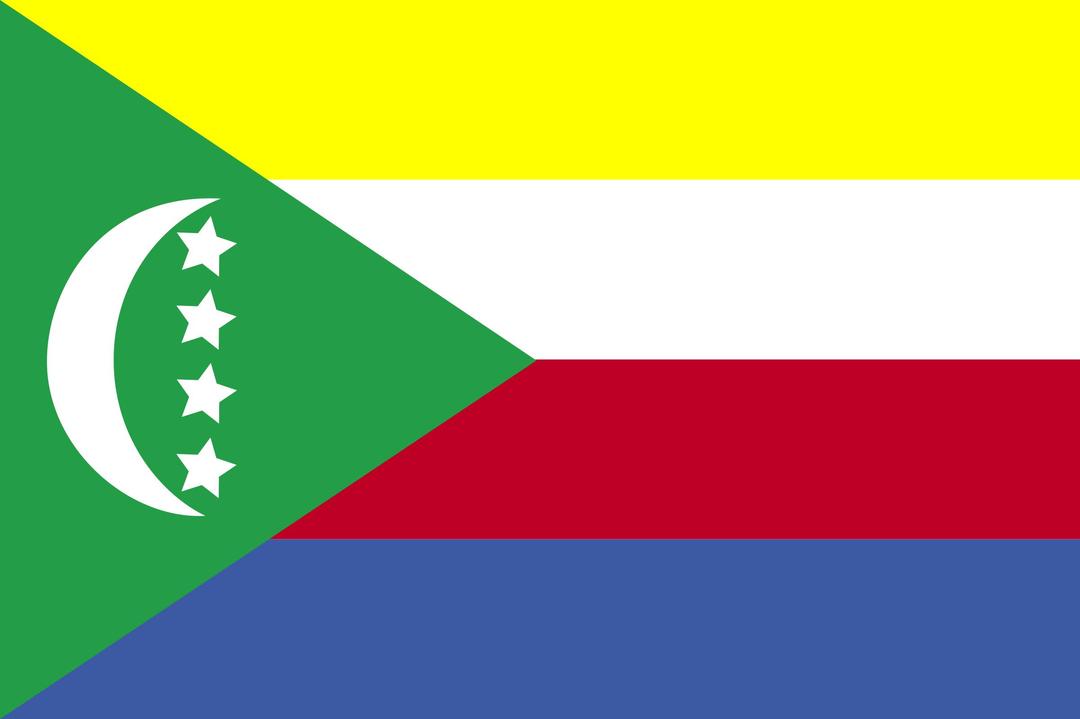 Flag of Comoros png transparent