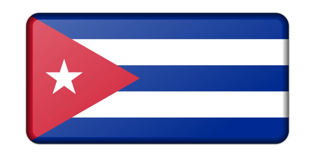 Flag of Cuba (bevelled) png transparent