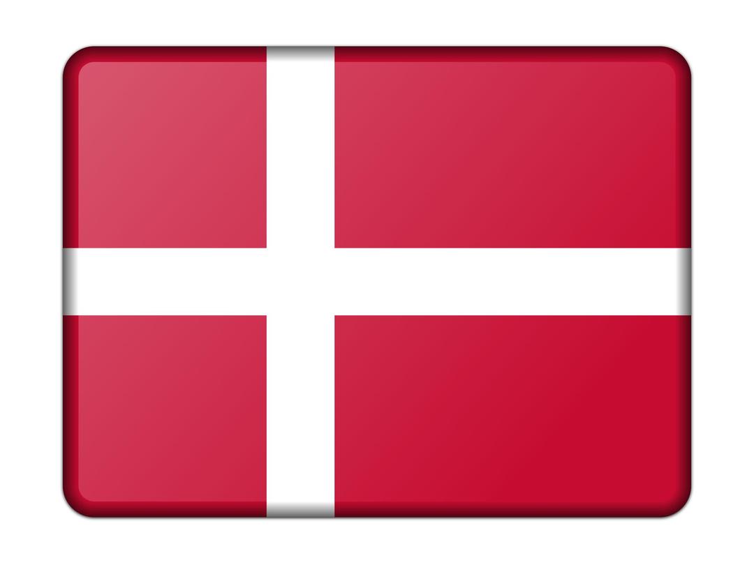 Flag of Denmark (bevelled) png transparent