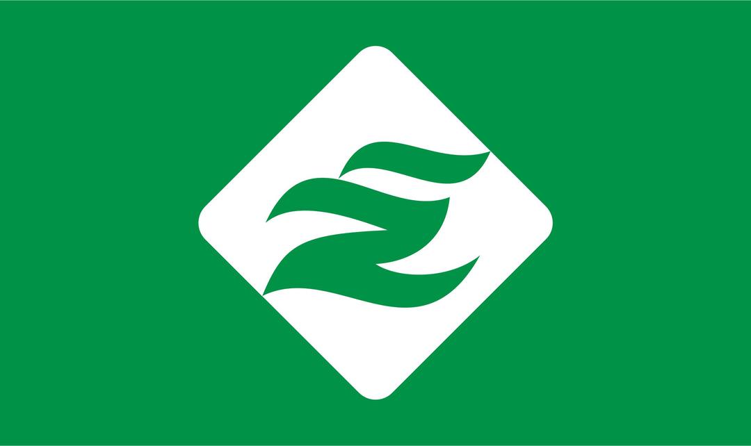 Flag of Esashi, Soya, Hokkaido (green version) png transparent