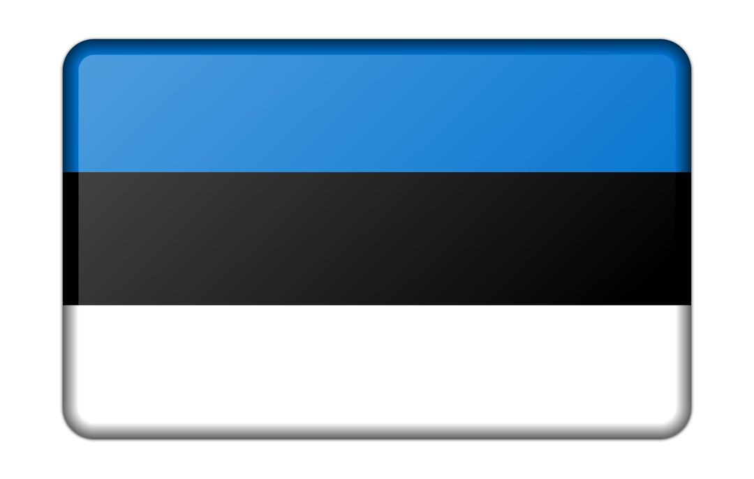 Flag of Estonia (bevelled) png transparent