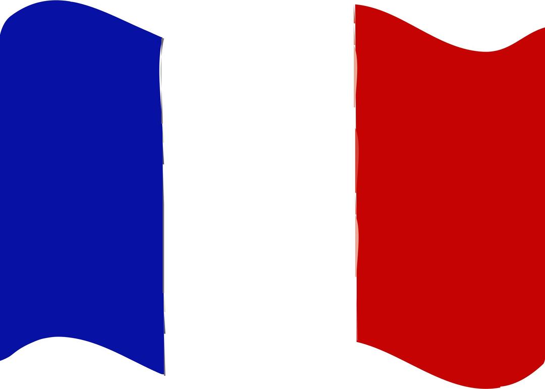 Flag of France wave png transparent