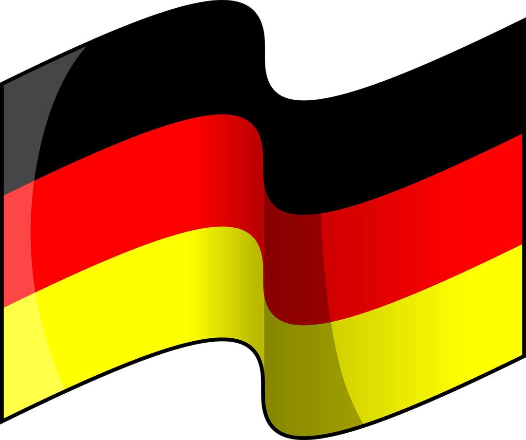 Flag of Germany (waving) png transparent