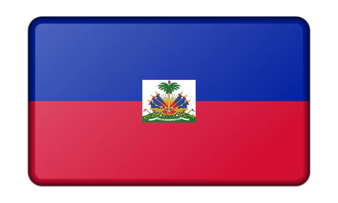 Flag of Haiti (bevelled) png transparent