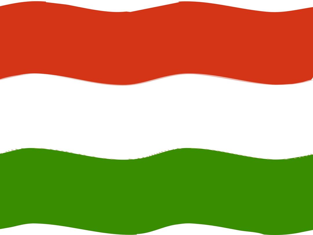 Flag of Hungary wave png transparent