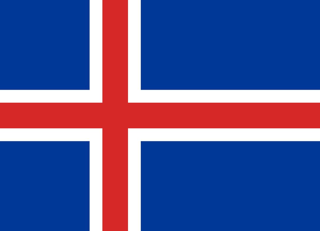 Flag of Iceland png transparent