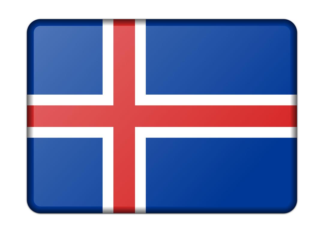 Flag of Iceland png transparent