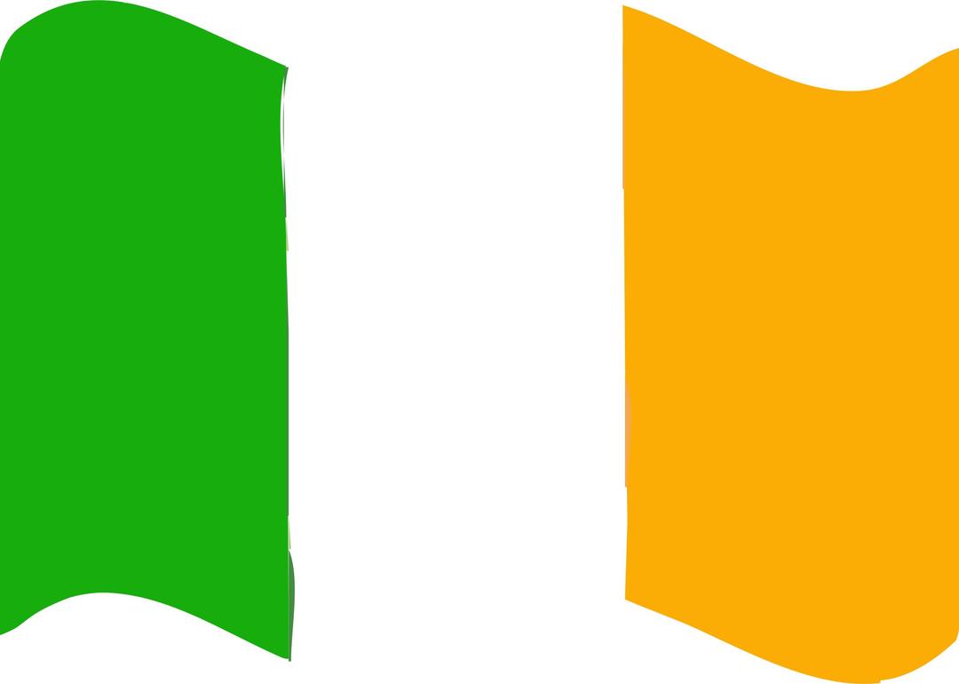Flag of Ireland wave png transparent
