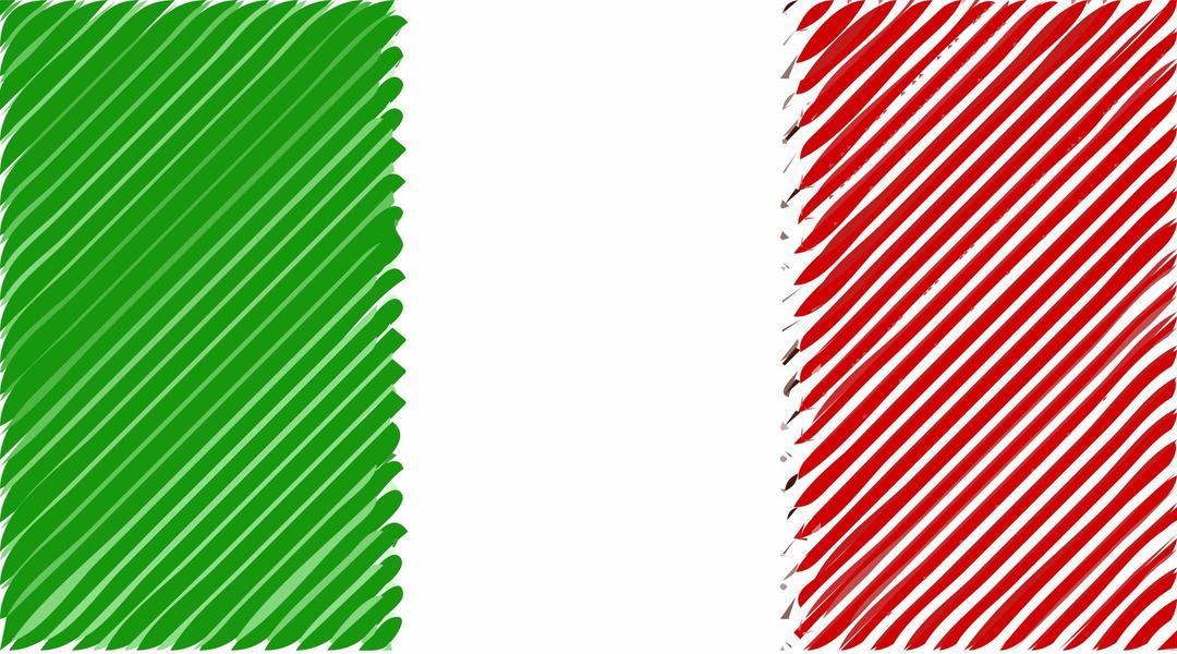 Flag of Italy linear png transparent