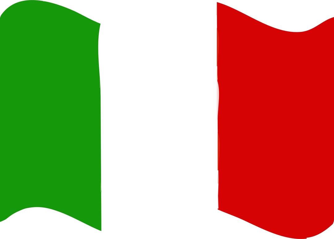 Flag of Italy wave png transparent