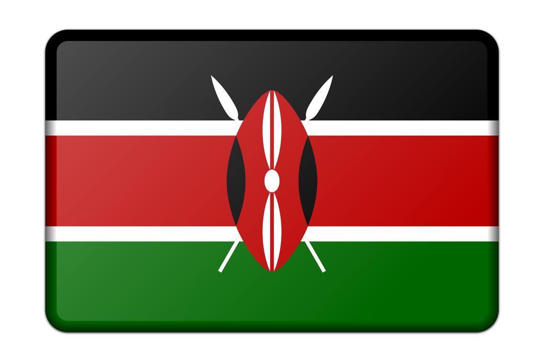 Flag of Kenya (bevelled) png transparent