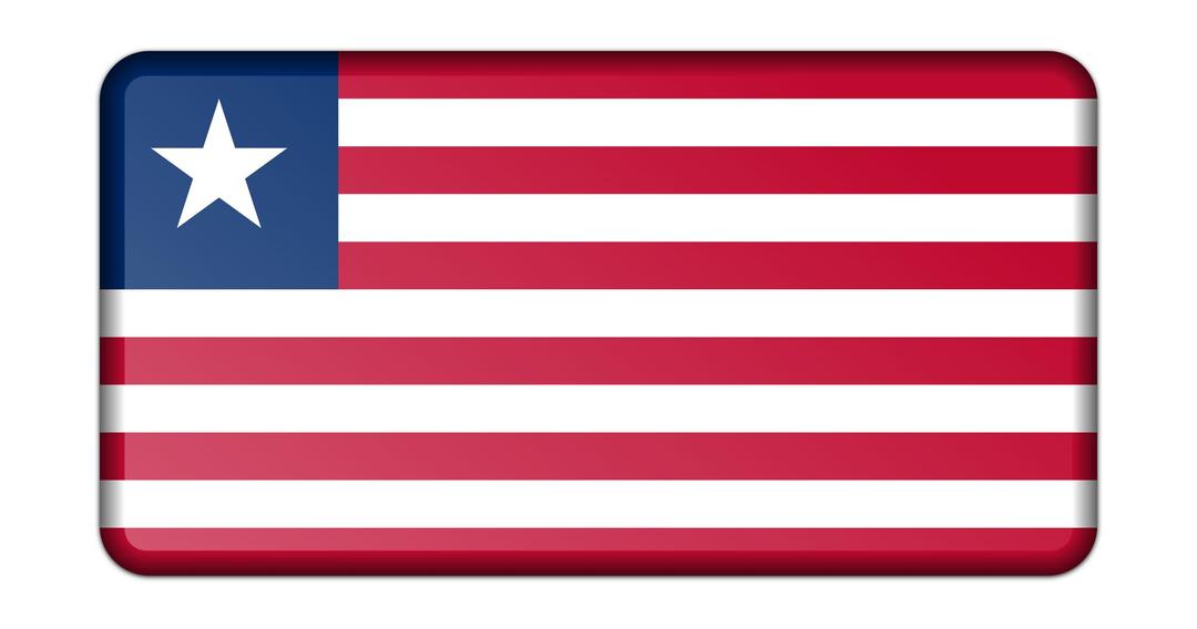 Flag of Liberia (bevelled) png transparent