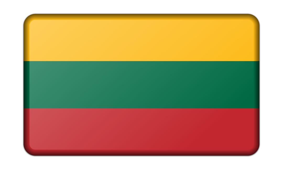 Flag of Lithuania (bevelled) png transparent