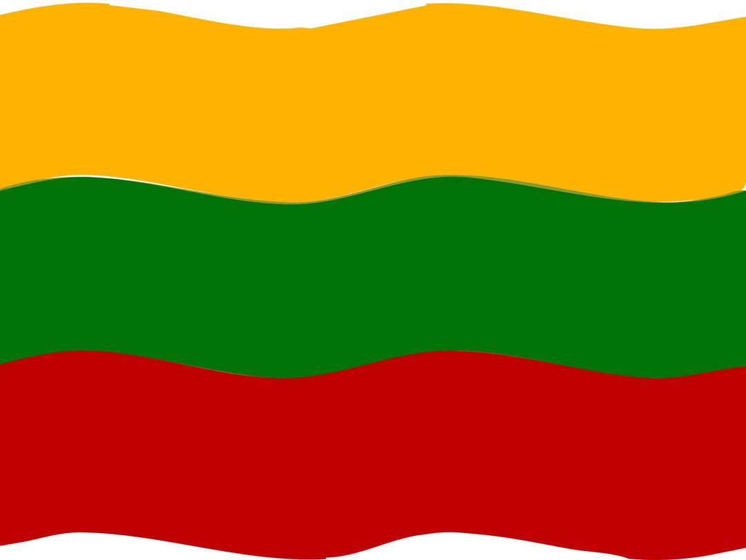 Flag of Lithuania wave png transparent