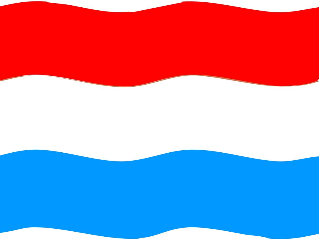 Flag of Luxemburg wave png transparent