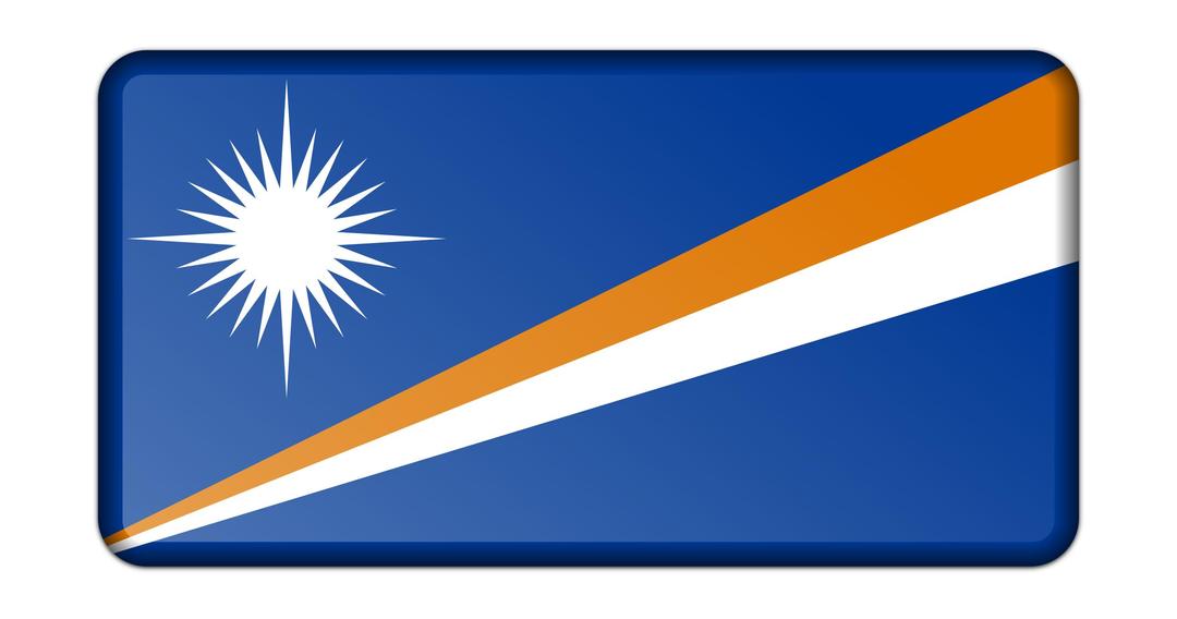 Flag of Marshall Islands (bevelled) png transparent