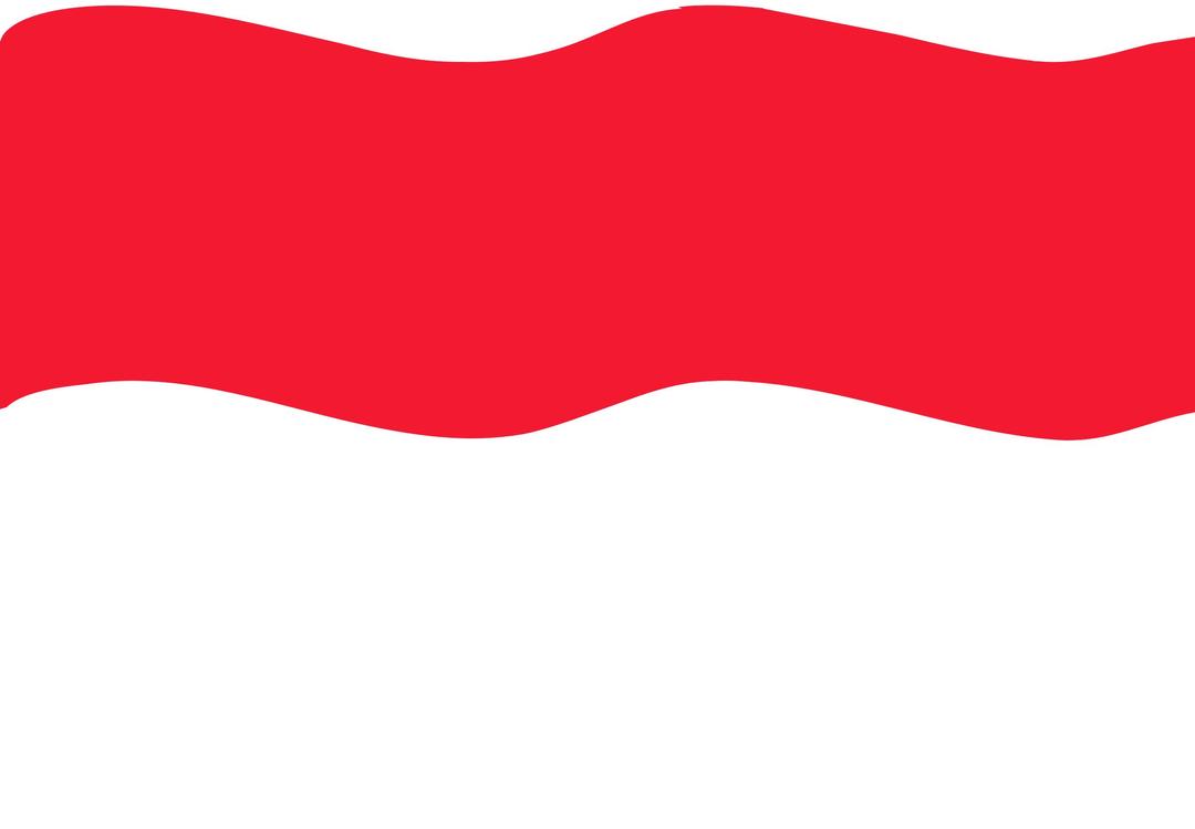 Flag of Monaco wave png transparent