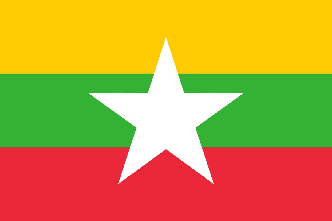 Flag of Myanmar png transparent