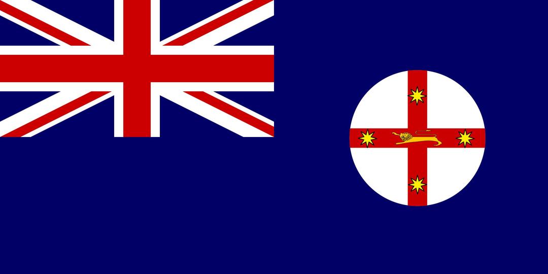 Flag of New South Wales Australia png transparent