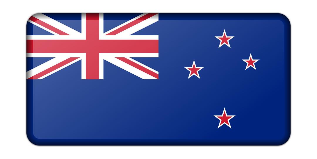 Flag of New Zealand (bevelled) png transparent