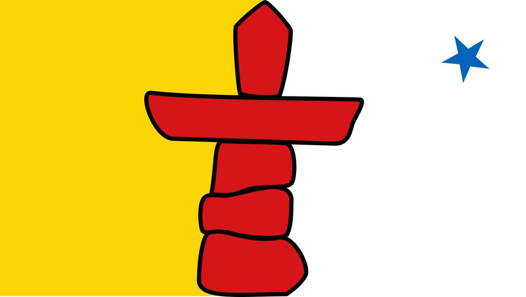 Flag of Nunavut, Canada png transparent