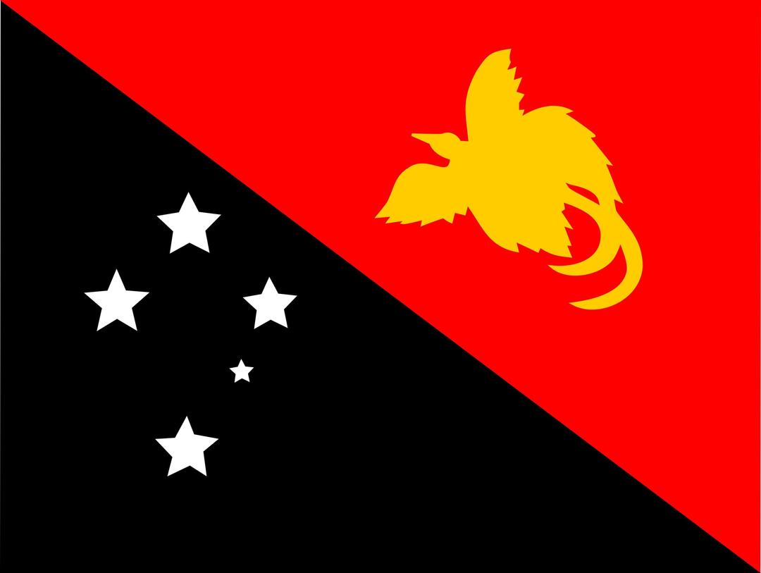 Flag of Papaua New Guinea png transparent