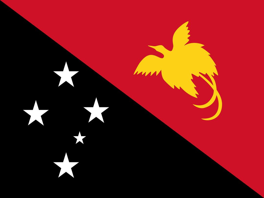 Flag of  Papua New Guinea png transparent
