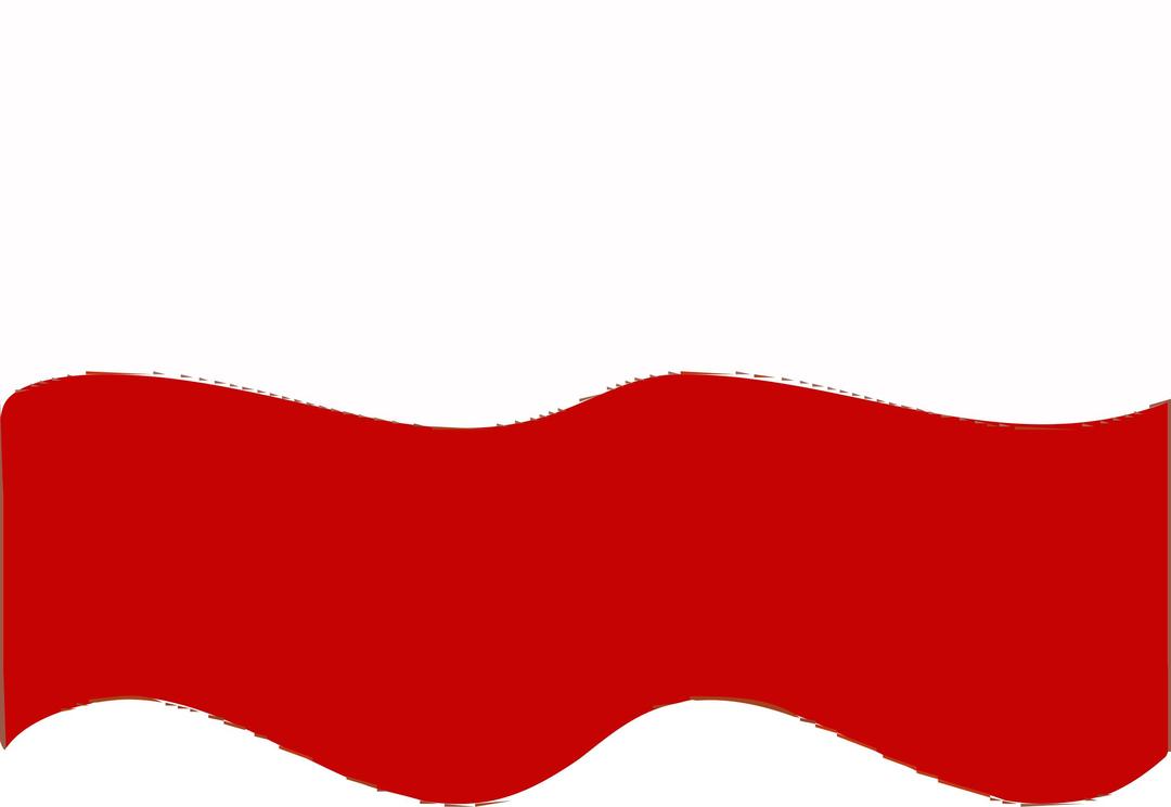 Flag of Poland wave png transparent