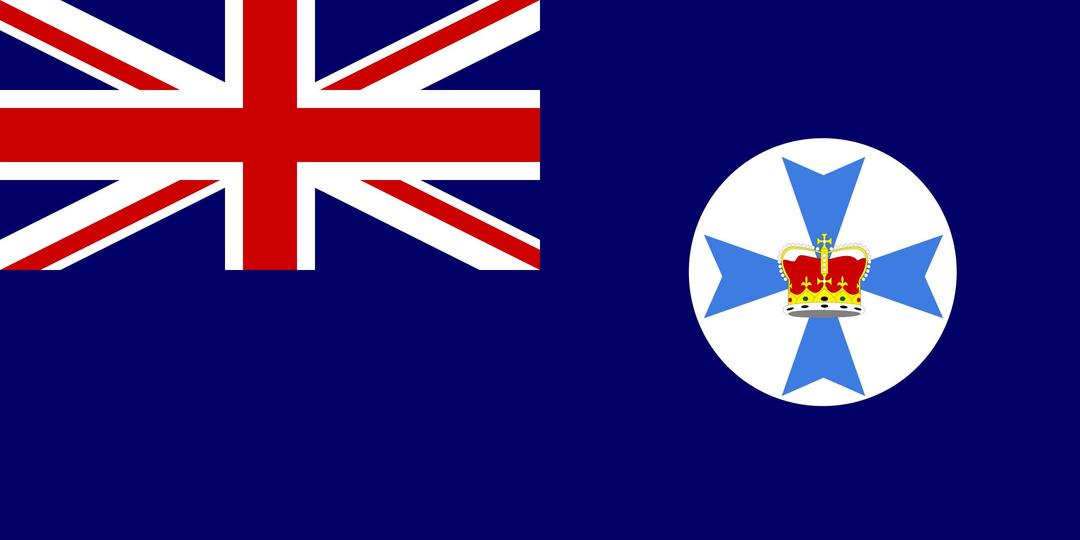 Flag of Queensland Australia png transparent