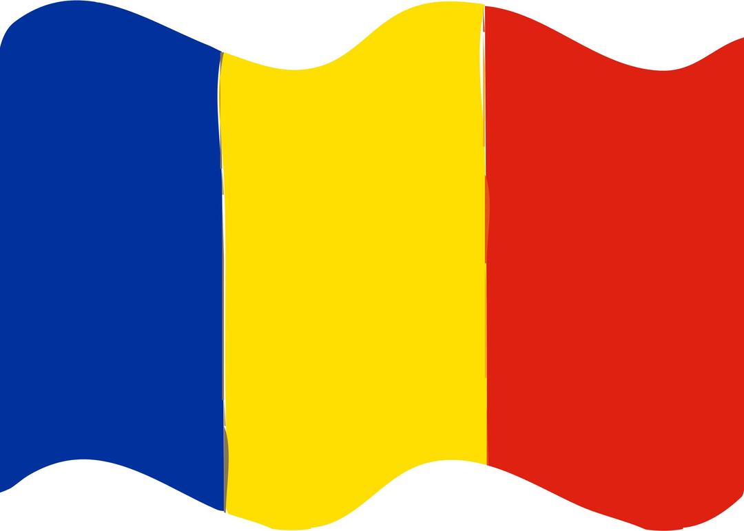 Flag of Romania wave png transparent