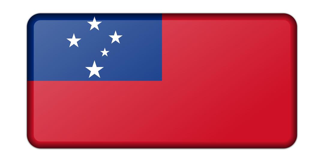 Flag of Samoa (bevelled) png transparent