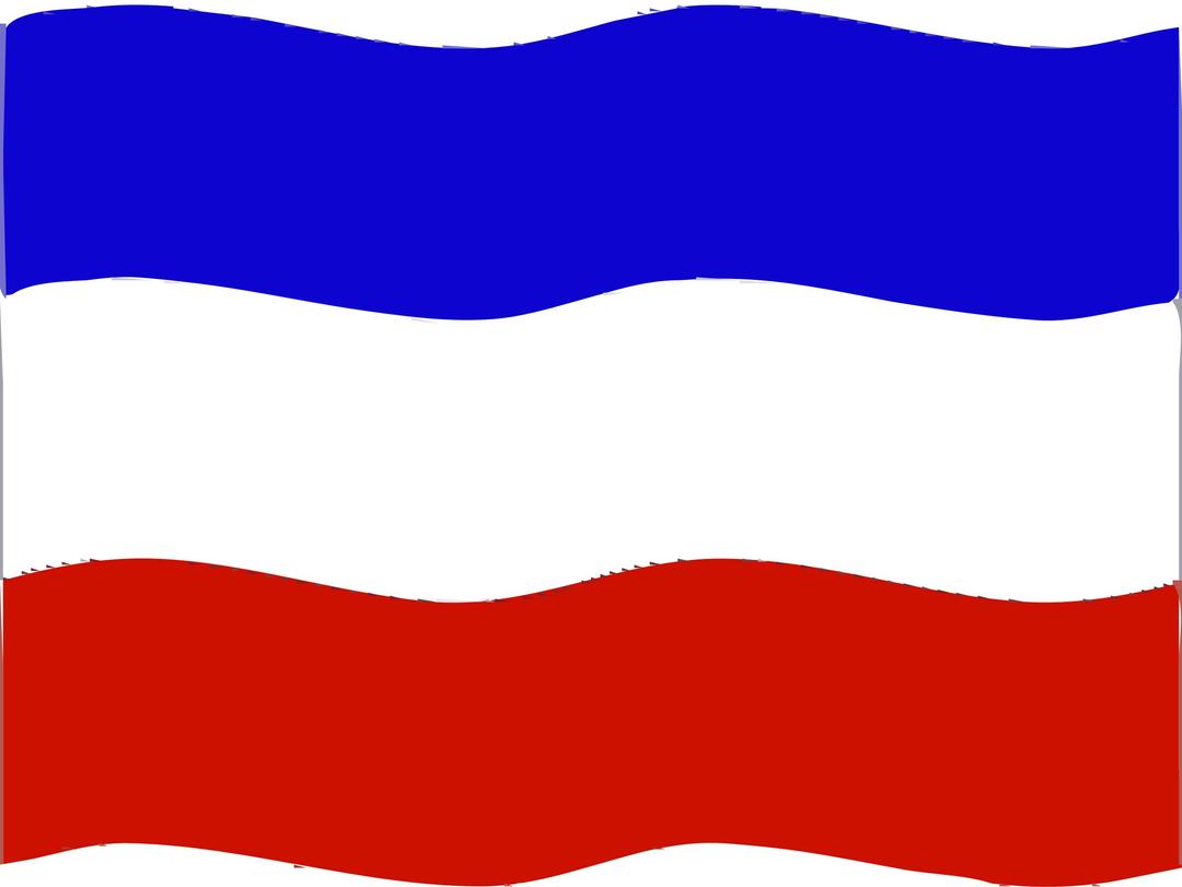 Flag of Serbia Montenegro wave png transparent