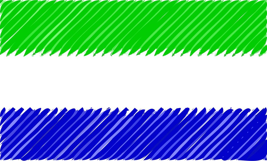 Flag of Sierra Leone linear png transparent