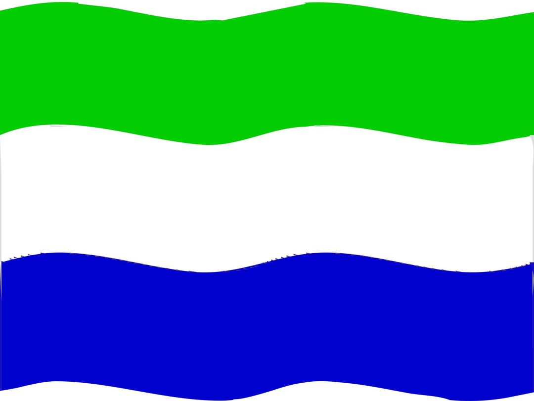 Flag of Sierra Leone wave png transparent