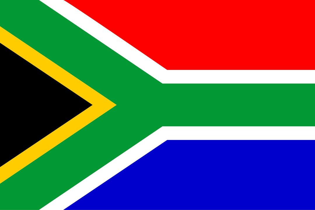 Flag of South Africa png transparent