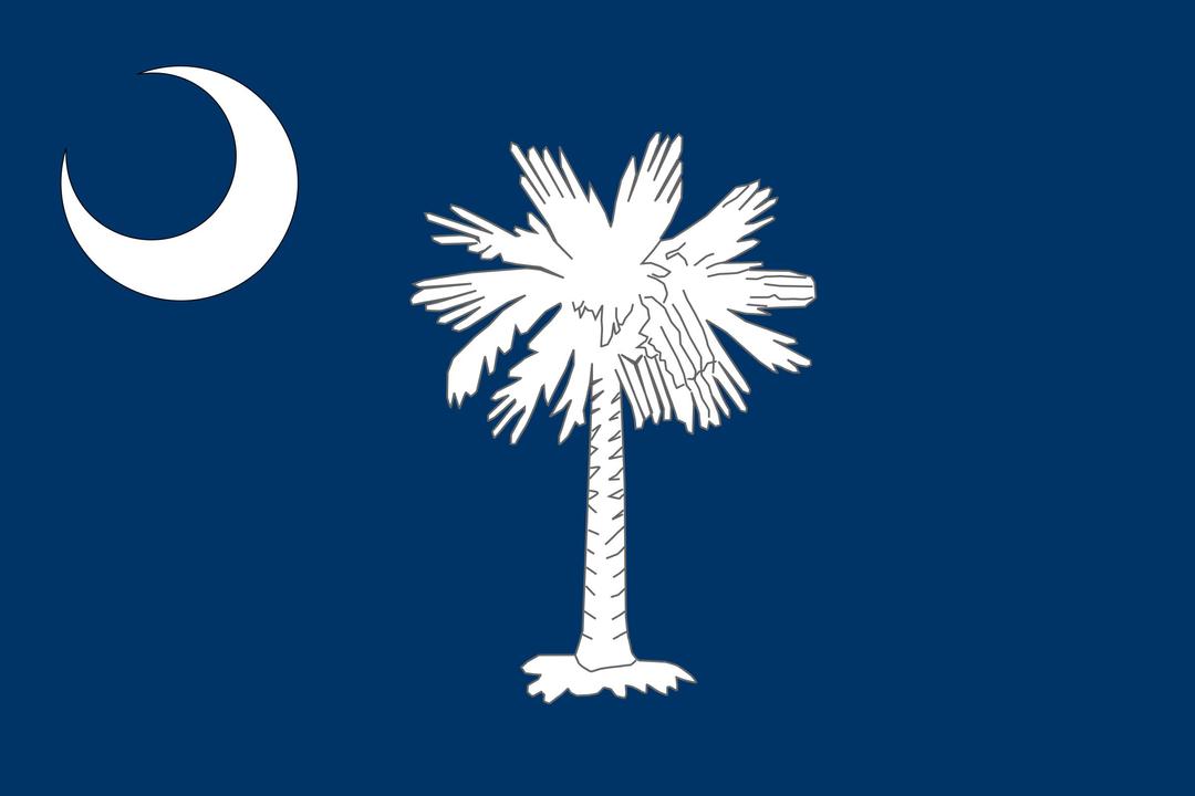 Flag of South Carolina png transparent