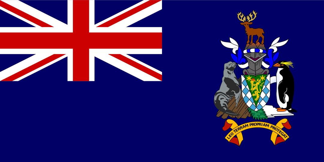 Flag of South Georgia and South Sandwich Islands png transparent