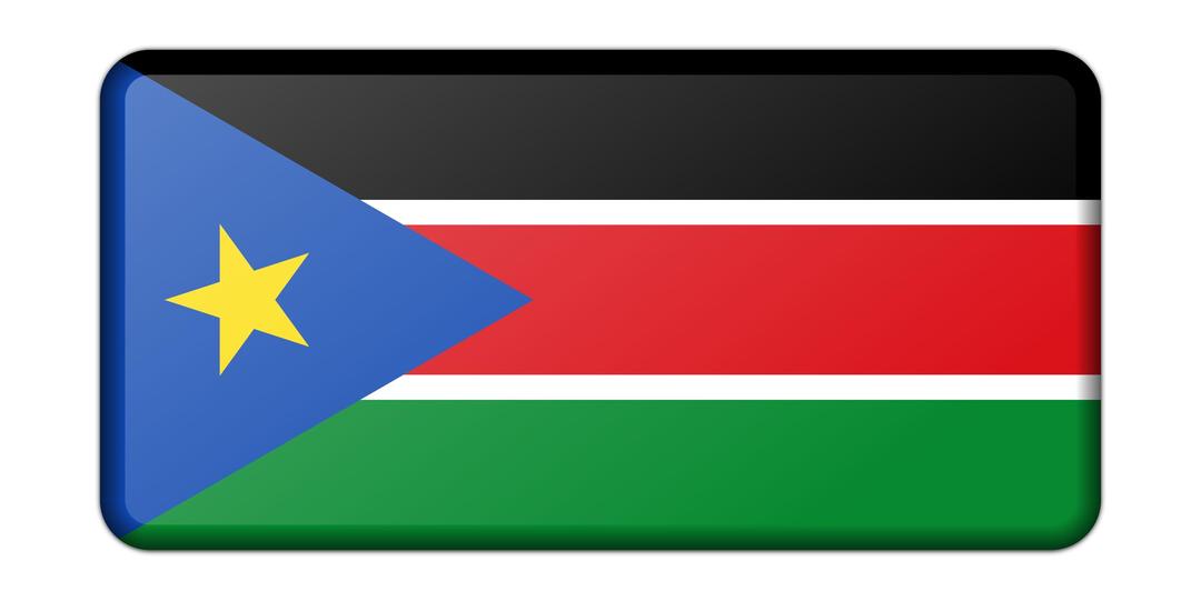 Flag of South Sudan (bevelled) png transparent
