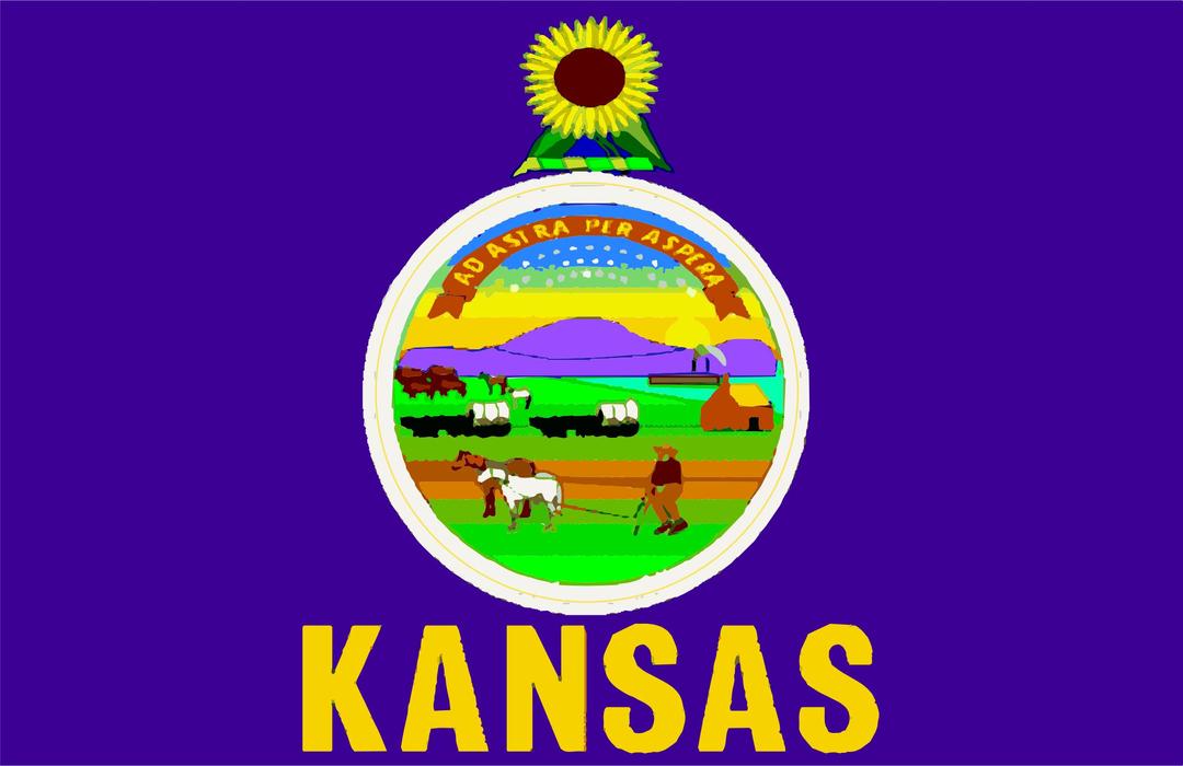 Flag of State of Kansas png transparent