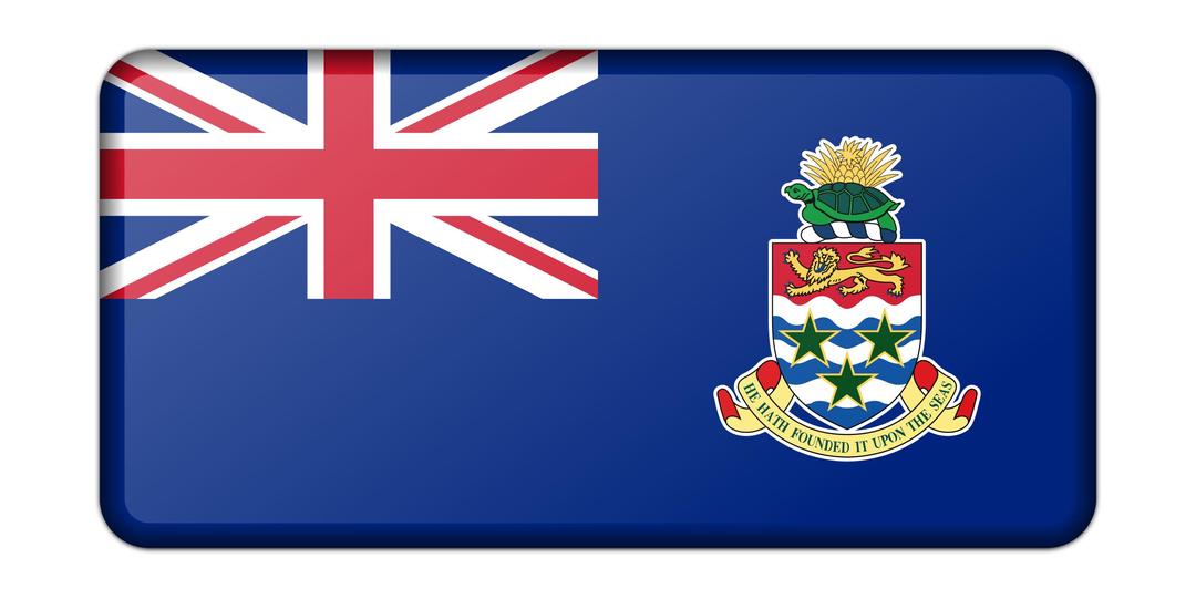 Flag of the Cayman Islands (bevelled) png transparent