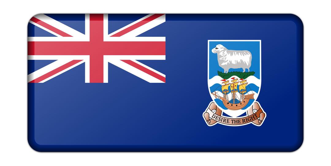 Flag of the Falkland Islands (bevelled) png transparent