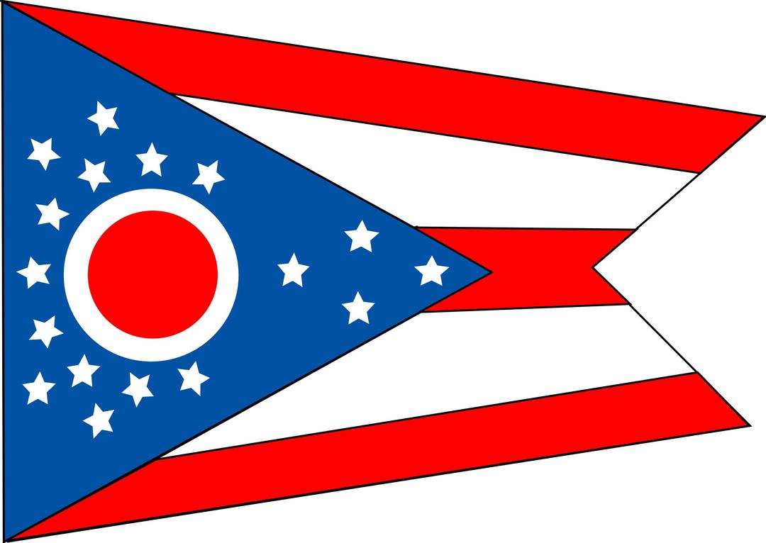 Flag of the state of Ohio png transparent