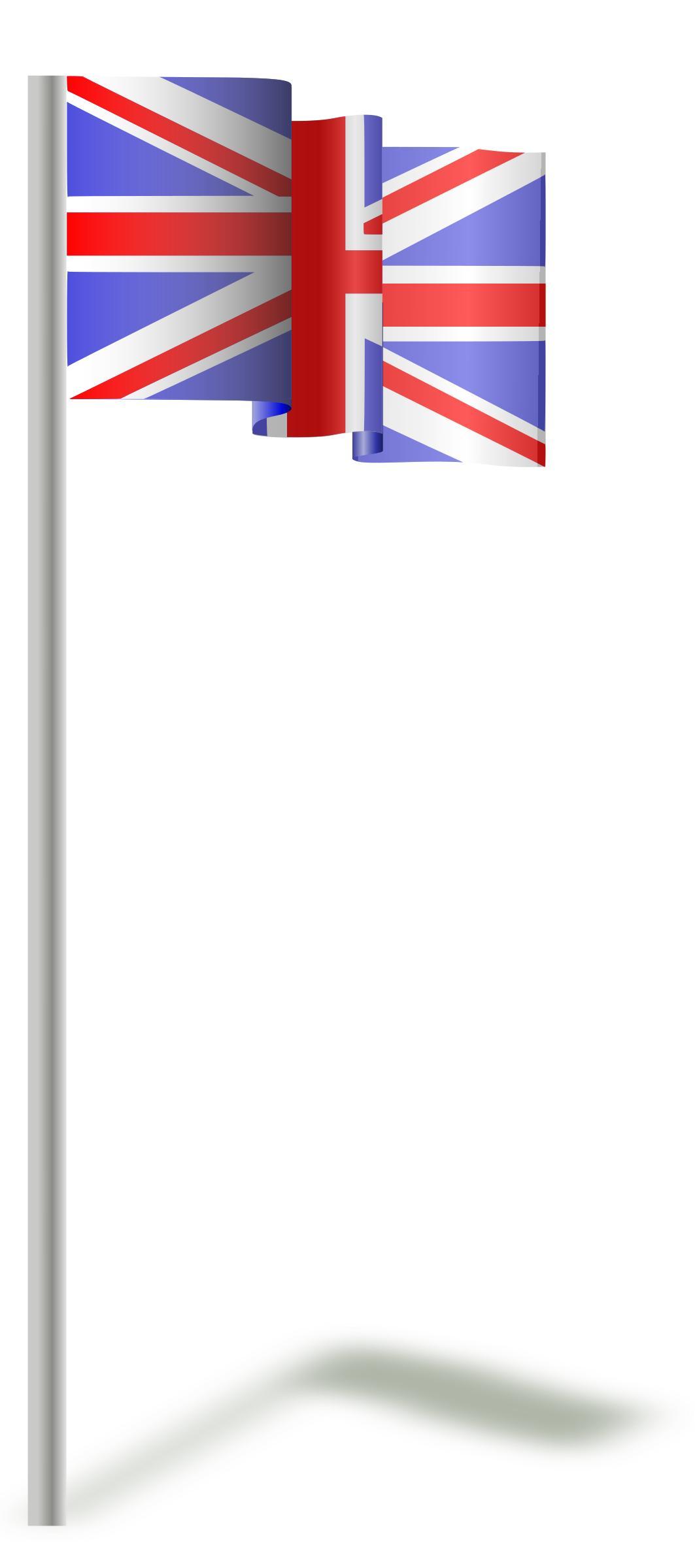 Flag of the United Kingdom (wind) png transparent