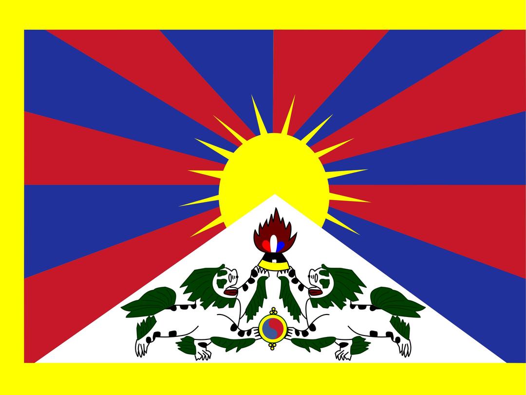 Flag of Tibet png transparent