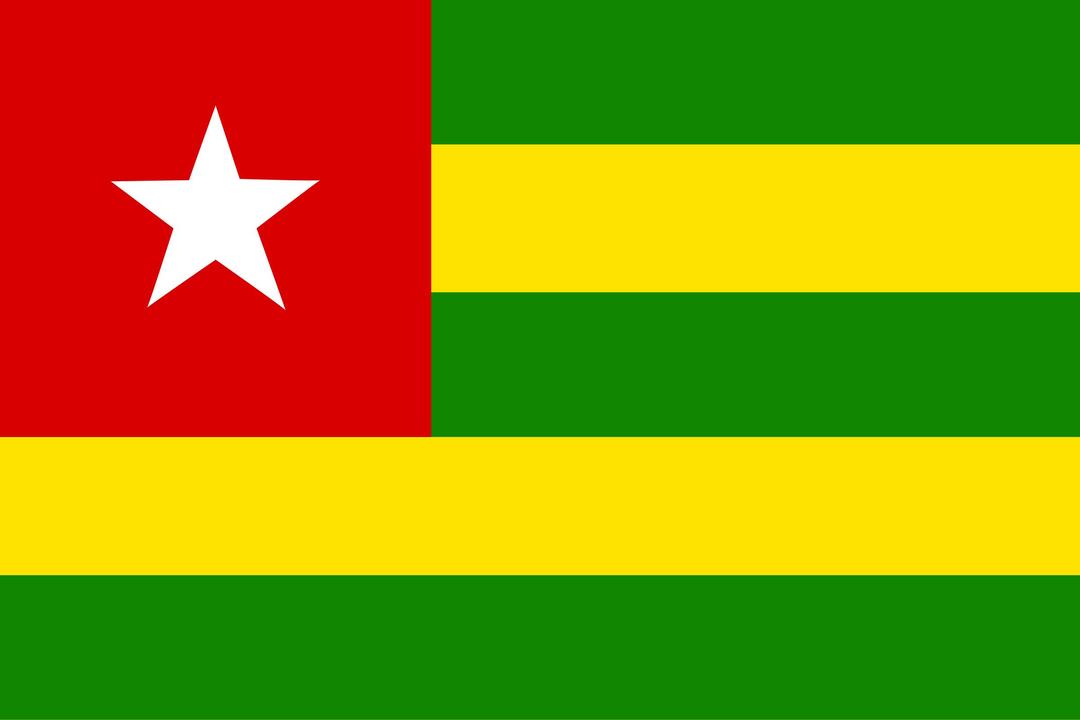 Flag of Togo png transparent