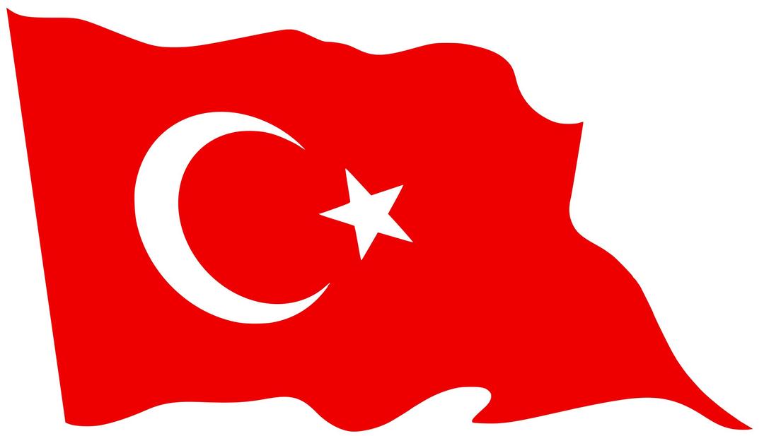 Flag of Turkey - Waving png transparent