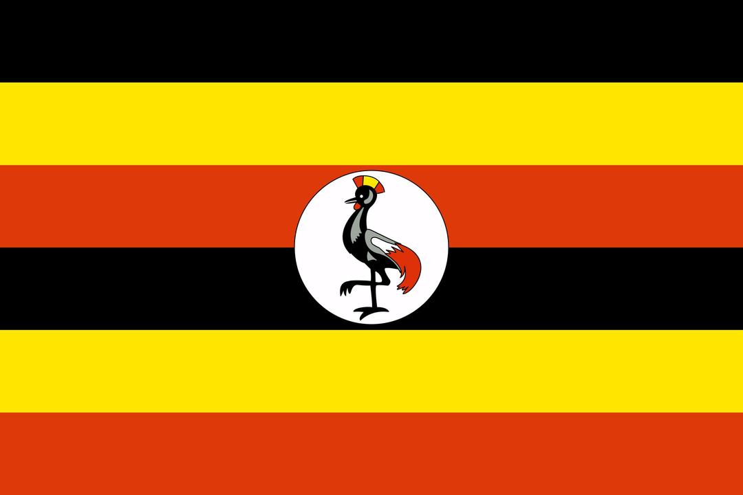 Flag of Uganda png transparent